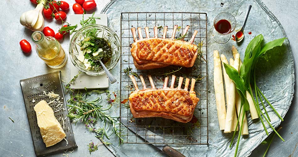 Lammfleisch Kategorie Lammfleisch gegrillte auf einem Grillgitter
